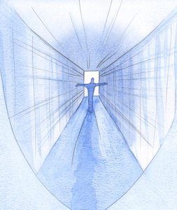 In the journey through dying and death (as through a bright corridor) the naked soul trusts in the Holy Spirit within by Elizabeth Wang