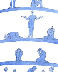 In the lower depths of Purgatory are souls - like desperate people in a mediaeval dungeon who huddle close to the walls - who have no-one to pray for them by Elizabeth Wang