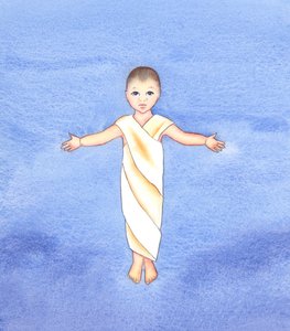 Jesus Christ is true God, who took on our human nature, having the humility and goodness to come amongst us as a mere infant by Elizabeth Wang