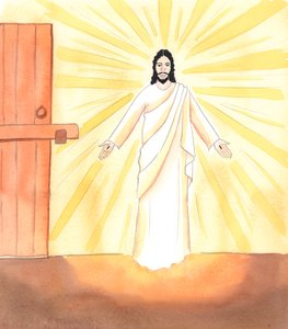 Just as Jesus came silently through a locked door to be with His friends in the Upper Room, and to bring them courage and joy, so He comes silently to us when we put our trust in Him by Elizabeth Wang