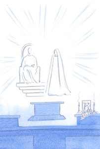 Just as, for an earthly party, we have guests, music and light, so Heavenly guests attend the 