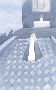 She who is pure like Christ, stood amongst these Dominican friars in Oxford who live for Her Son, bound by their three-fold vows by Elizabeth Wang