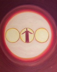 The Blessed Trinity can be seen as a Triple Light with Christ the God-man at the centre, 2003