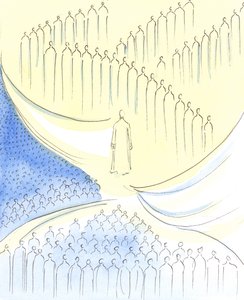 The Christ we meet in Holy Communion is as if at the 
