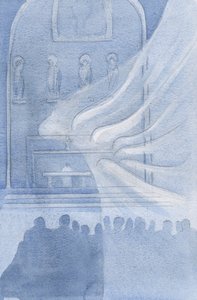 The angels adore Christ in the Holy Eucharist by Elizabeth Wang