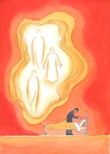 The blessings given in the sacrament of the sick are gifts from the Holy Trinity, bringing a renewed sharing in the life of the Holy Trinity, with forgiveness, peace, and many other gifts