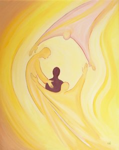 Through faith, baptism, and loving obedience, we share in the life of the Holy Trinity.