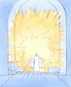 When the bread has been consecrated at Mass, Christ is substantially Present on our altar, in all His glory