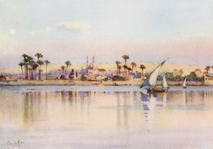 Cairo and the Citadel from Giza by Ella Du Cane