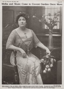 Dame Nellie Melba, Australian opera singer by Elliott and Fry Photography Studio
