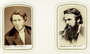 John Ruskin, English Artist, Poet and Critic, and William Holman Hunt, English Artist, 1865 by Elliott and Fry