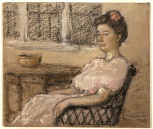 Seated Woman in Pink