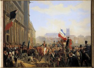 Revolution of July 1830: Louis Philippe, Duke of Orleans Arriving at the City Hall of Paris by Eloi Firmin Feron