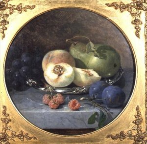 Still Life of Fruit on a Marble Ledge