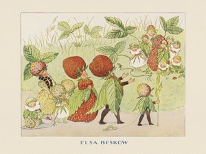 Lasse Liten in the Garden - The Strawberry Family