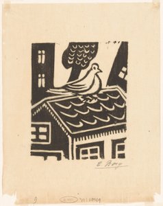 Pigeon on Roof by Else Berg (signed by artist)