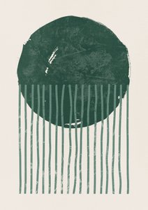 Dark Green Abstract Lines