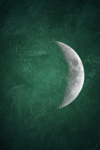Dark Green Crescent Moon