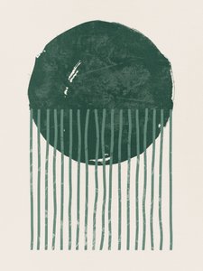 Dark Green Minimalist Shapes