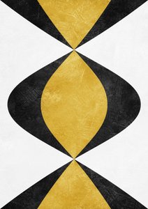Geometric Gold Hourglass