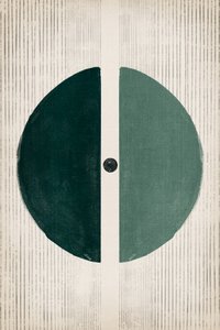 Minimalist Split Green Circle