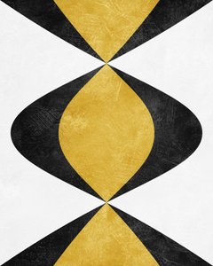 Modern Black Gold Abstract