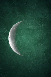 Mystic Green Crescent Moon