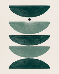 Stacked Green Shapes