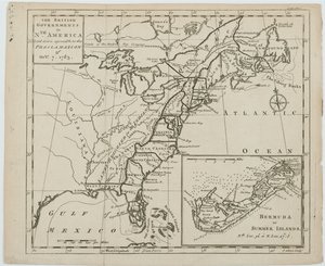 Map of The British Governments in North America, engraved by J. Gibson by Emanuel Bowen