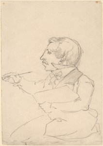 Eastman Johnson Sketching by Emanuel Gottlieb Leutze