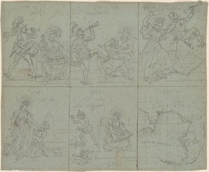 Political Cartoon of the American Civil War by Emanuel Gottlieb Leutze