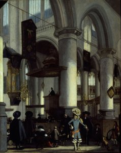 Interior of the Oude Kerk, Delft, c.1680 by Emanuel de Witte