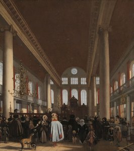 Interior of the Portuguese Synagogue in Amsterdam by Emanuel de Witte