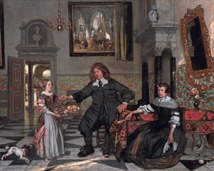 Portrait of a Family in an Interior (family of Pieter de Graeff) by Emanuel de Witte