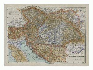 Map of Austria-Hungary by Emery Walker