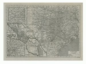 Map of Texas, USA by Emery Walker