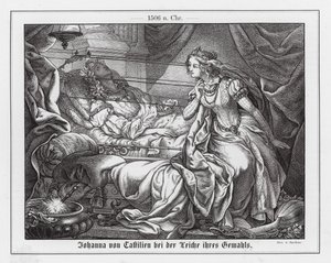 Joanna of Castile with the Body of Her Husband by Emil Eugen Sachsse