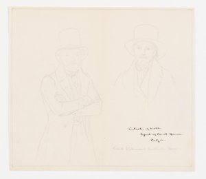 Portraits of Købke by Emil Hannover