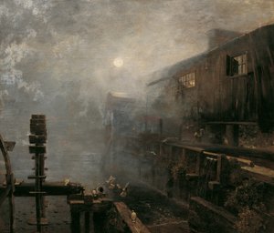 Sawmill in the Morning Mist by Emil Jakob Schindler