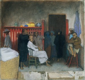 The Barber of Singapore by Emil Orlik