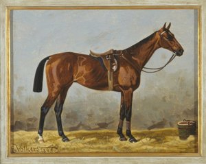 Saddled Brown Horse by Emil Volkers