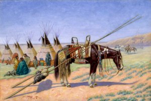 Indians in Camp at 101 Ranch