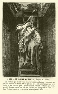 Execution of a Vestal Virgin for Breaking Her Vow of Chastity, Ancient Rome