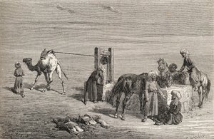A well in the desert between Samarkand and Karshi, Uzbekistan, illustration from 