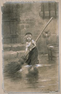 Cosette. Illustration from Les Misérables by Victor Hugo