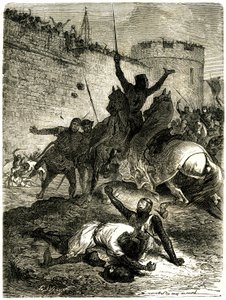 Crusade against the Albigeois - Siege of Toulouse, 25 June 1218 by Emile Antoine Bayard