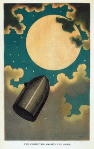 Illustration for the Book From the Earth to the Moon by Jules Verne. 1877