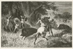 Iron Age Hunting by Emile Antoine Bayard
