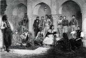 Miss Tinne with her House Staff, Algiers by Emile Antoine Bayard