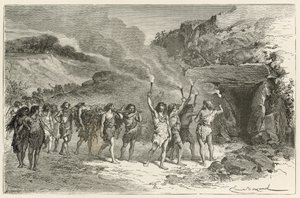A Funeral Ceremony in the Age of the Reindeer by Emile Antoine Bayard